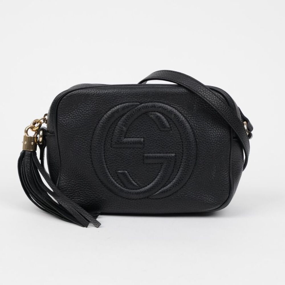 Disco Soho Leather Shoulder Bag Black